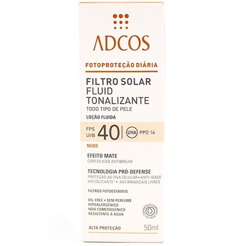 Protetor Solar ADCOS Fluid Tonalizante FPS 40 (40ml) - Tons: